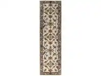LivingStyles Luqman Handmade Wool Kashan Runner Rug, 300x80cm, Cream / Grey offer