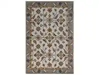 LivingStyles Luqman Handmade Wool Kashan Rug, 230x160cm, Cream / Grey offer