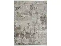 LivingStyles Dragos Abstract Modern Rug, 150x80cm, Cream / Beige offer