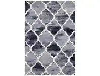 Vision Lattice Modern Rug, 380x280cm, Blue / Grey