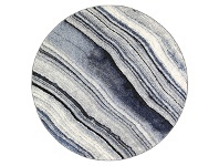 LivingStyles Vision Drift Round Rug, 240cm, Grey / Blue offer
