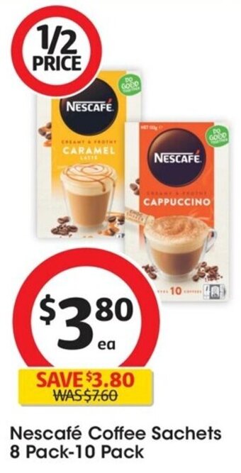 Coles Nescafé Coffee Sachets 8 Pack-10 Pack offer