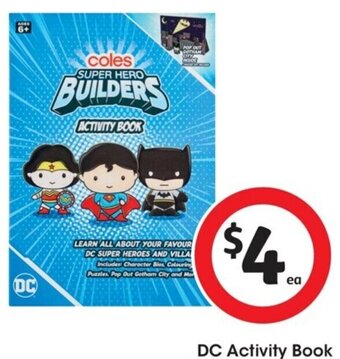 Coles DC Activity Book offer