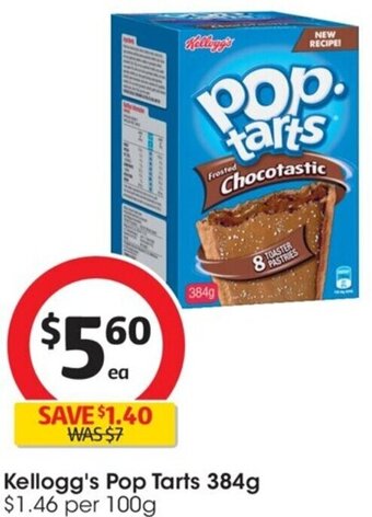 Coles Kellogg's Pop Tarts 384g offer