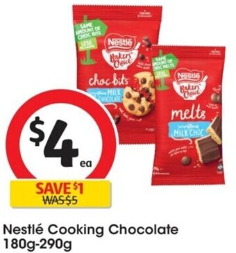 Coles Nestlé Cooking Chocolate 180g-290g offer
