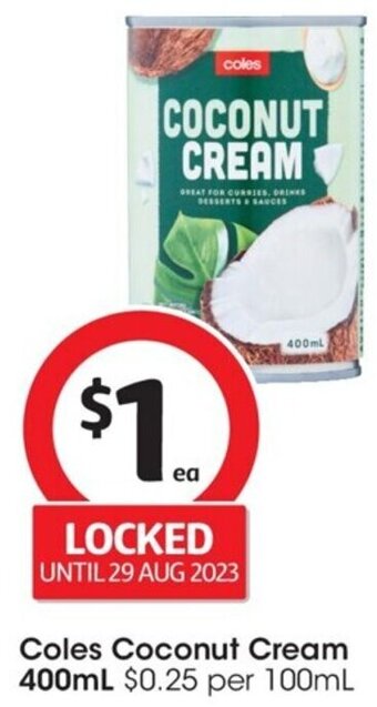 Coles Coles Coconut Cream 400mL offer