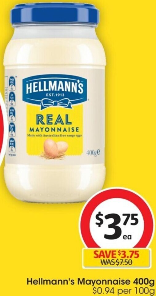 Hellmann's Mayonnaise 400g offer at Coles