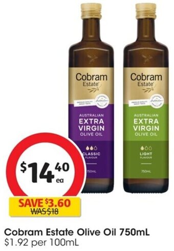 Coles Cobram Estate Olive Oil 750mL offer