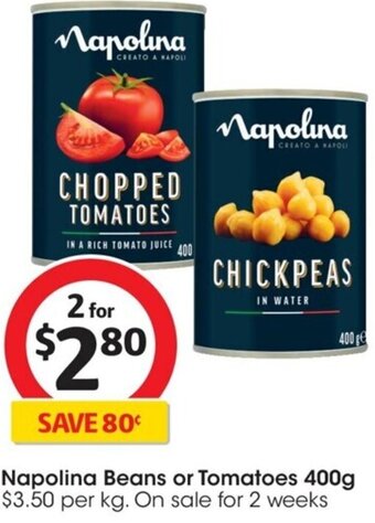 Coles Napolina Beans or Tomatoes 400g offer