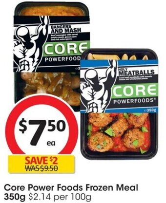 Coles Core Power Foods Frozen Meal 350g offer