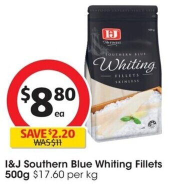 I&J Southern Blue Whiting Fillets 500g