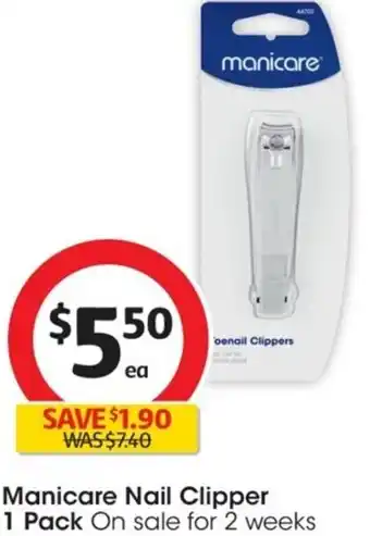 Coles Manicare Nail Clipper 1 Pack offer