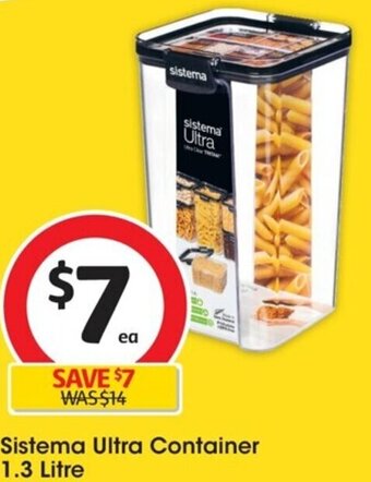 Coles Sistema Ultra Container 1.3 Litre offer