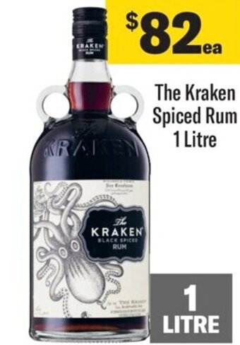 Coles The Kraken Spiced Rum 1 Litre offer