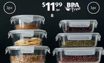 ALDI Glass Storage Containers 3pc offer