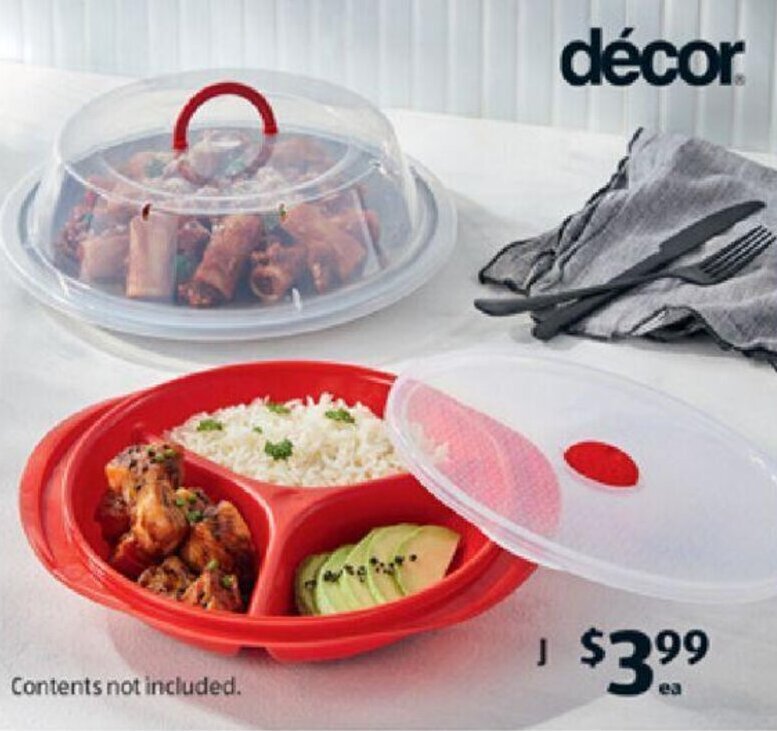 Décor Microwave Plate Cover or Segmented Plate offer at ALDI
