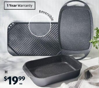 ALDI Cast Aluminium Roaster, Teppanyaki Plate or Reversible Griddle offer
