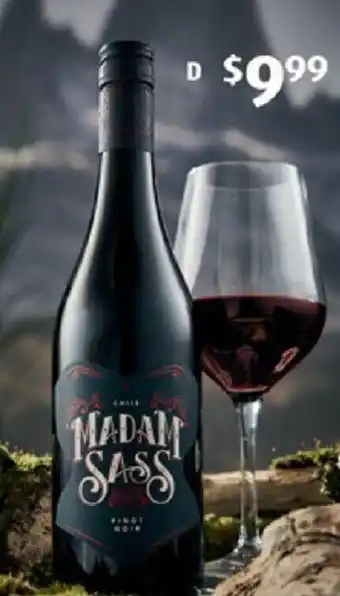 ALDI Madam Sass Central Valley Pinot Noir 2021750ml offer