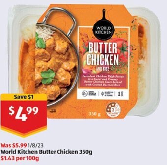 ALDI World Kitchen Butter Chicken 350g offer