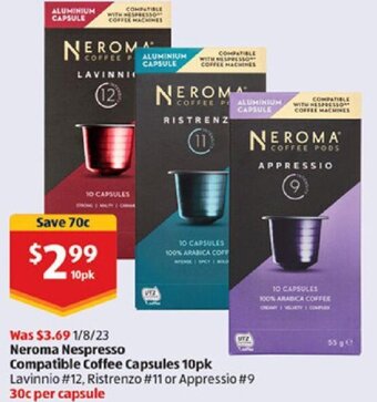 Neroma Nespresso Compatible Coffee Capsules 10pk