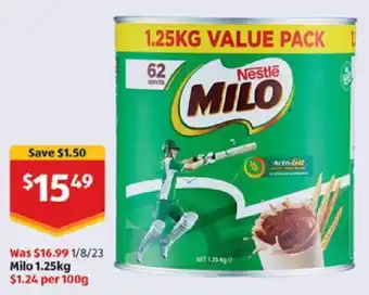 ALDI MILO 1.25KG offer