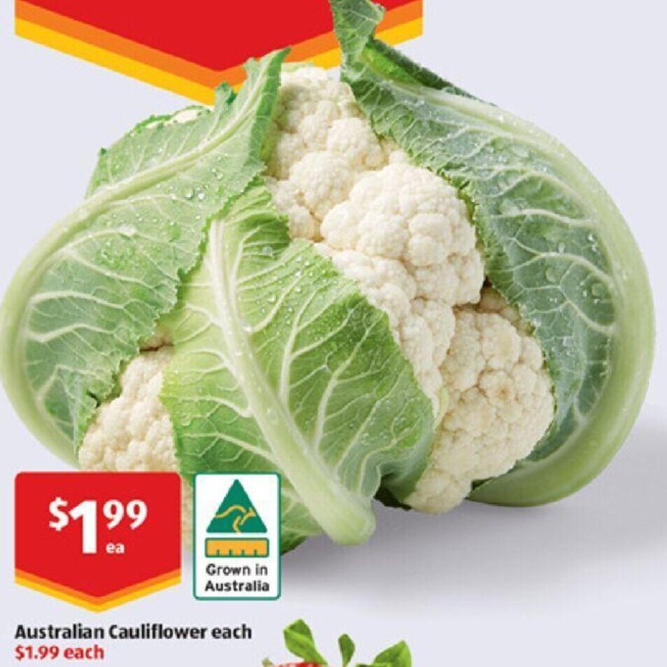 Australian Cauliflower each offer at ALDI