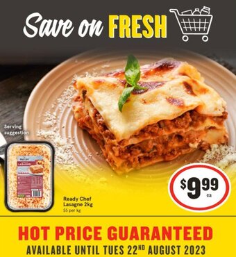 IGA Ready Chef Lasagne 2kg offer