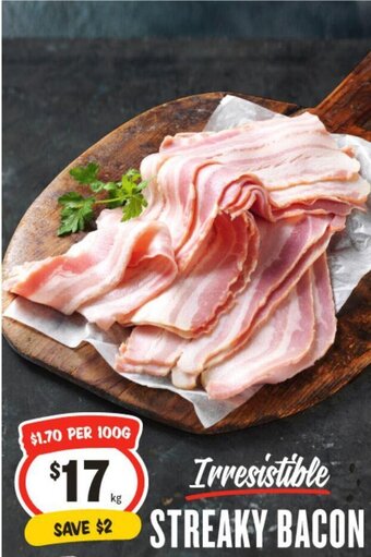 IGA STREAKY BACON offer