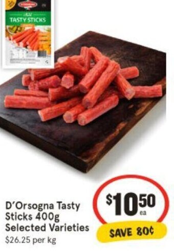 IGA D'Orsogna Tasty Sticks 400g offer