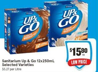 IGA Sanitarium Up & Go 12x250mL Selected Varieties offer