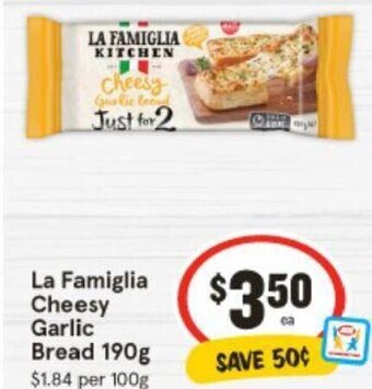 IGA La Famiglia Cheesy Garlic Bread 190g offer