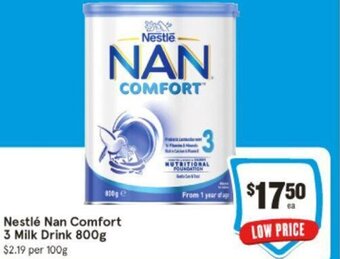 IGA Nestlé Nan Comfort 3 Milk Drink 800g offer