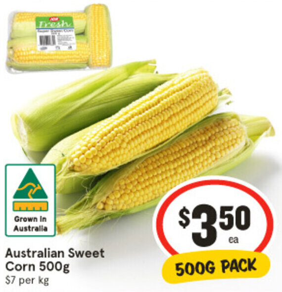Australian Sweet Corn 500g offer at IGA