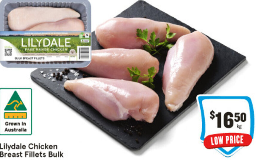 Lilydale Chicken Breast Fillets Bulk offer at IGA