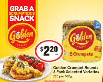 IGA Golden Crumpet Rounds 6 Pack Selected Varieties offer