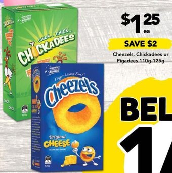 Drakes Cheezels, Chickadees or Pigadees 110g-125g offer