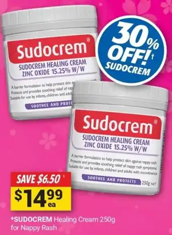 Cincotta Chemist *SUDOCREM Healing Cream 250g for Nappy Rash offer