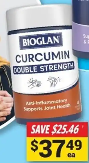 Cincotta Chemist *BIOGLAN Curcumin Double Strength 40 Tablets offer