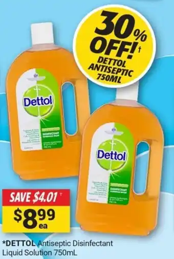 Cincotta Chemist *DETTOL Antiseptic Disinfectant Liquid Solution 750mL offer