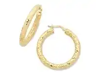 Bevilles Jewellery 9ct Yellow Gold Hoop Earrings offer