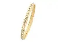 Bevilles Jewellery Yellow Stainless Steel Channel Crystal Bangle - SE020003 offer