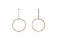 Bevilles Jewellery 9ct Rose Gold Silver Infused Circle Earrings offer