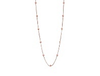 Bevilles Jewellery 9ct Rose Gold Silver Infused Chain And Ball Necklace 50cm offer