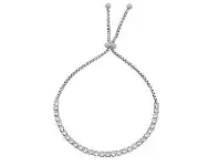 Bevilles Jewellery White Crystal Tennis Bolo Bracelet offer