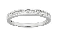 Bevilles Jewellery Eternity Ring with 1/4ct of Diamonds in 9ct White Gold - L offer