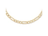 Bevilles Jewellery 9ct Yellow Gold 1/3 Figaro Necklace 45cm offer