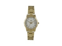 Bevilles Jewellery Jag Ladies Silver Face Gold Case Band 32mm Model J2177A offer