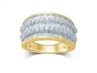 Bevilles Jewellery 9ct Yellow Gold Ring with 1.60ct of Diamonds offer