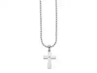 Bevilles Jewellery Stainless Steel 55cm Cross Pendant offer