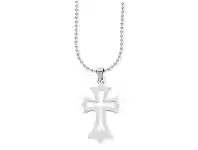 Stainless Steel Cross on Ball Chain Necklace